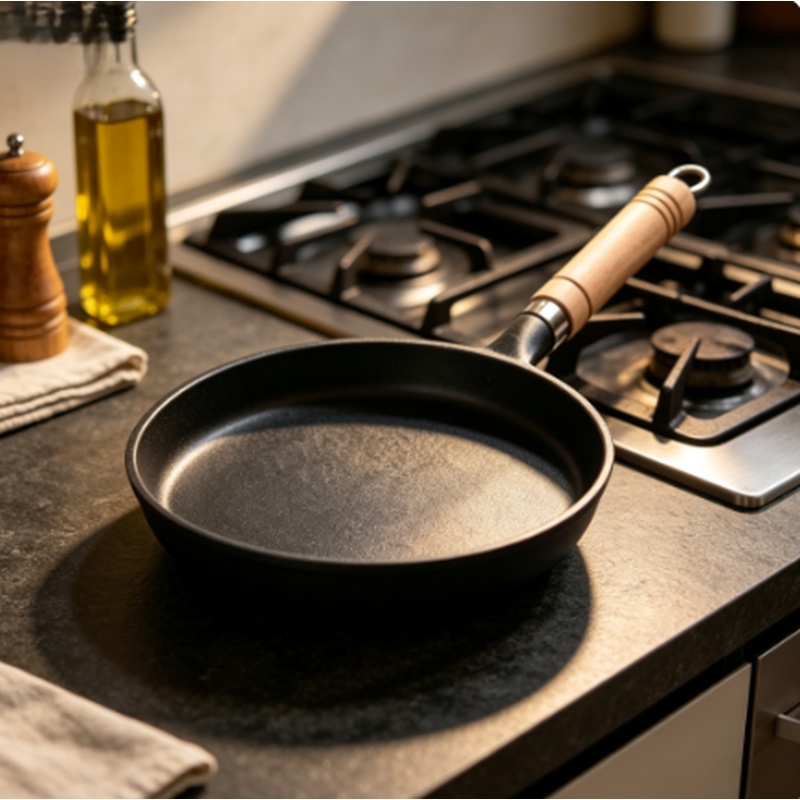 Mini Pancake Griddle - 26cm Unbeschichtete Gusseisenpfanne Antihaft-Crêpe-Pfannkuchenpfanne Geeignet für