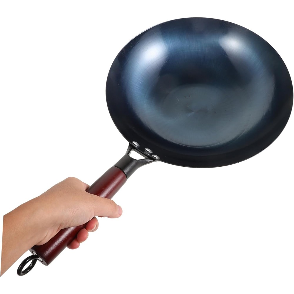Cast Iron Corn - Eisen-Wok-Eisen-Topf, Haushalts-Bratpfanne, traditionell, handgeschmiedet, ohne Beschichtung,
