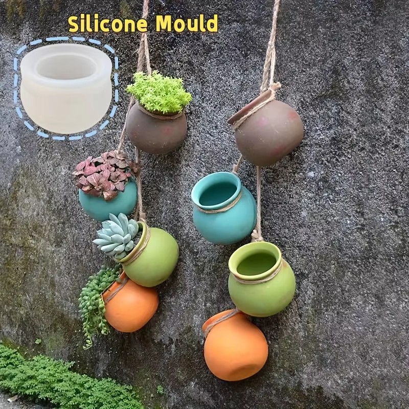 Potsticker Mold - Silikon-Blumentopfformen, Harzformen, Epoxidformen, Duftkerzenformen, kleine Sukkulenten-Blumentöpfe,