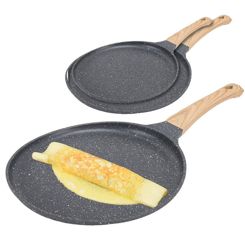 Mini Pancake Griddle - Keramikbeschichtete Eierpfannkuchen-Grillpfanne 20/24/28cm Antihaft-Crêpepfanne Pizza-Bratpfanne Omelett-Steak-Kochpfanne