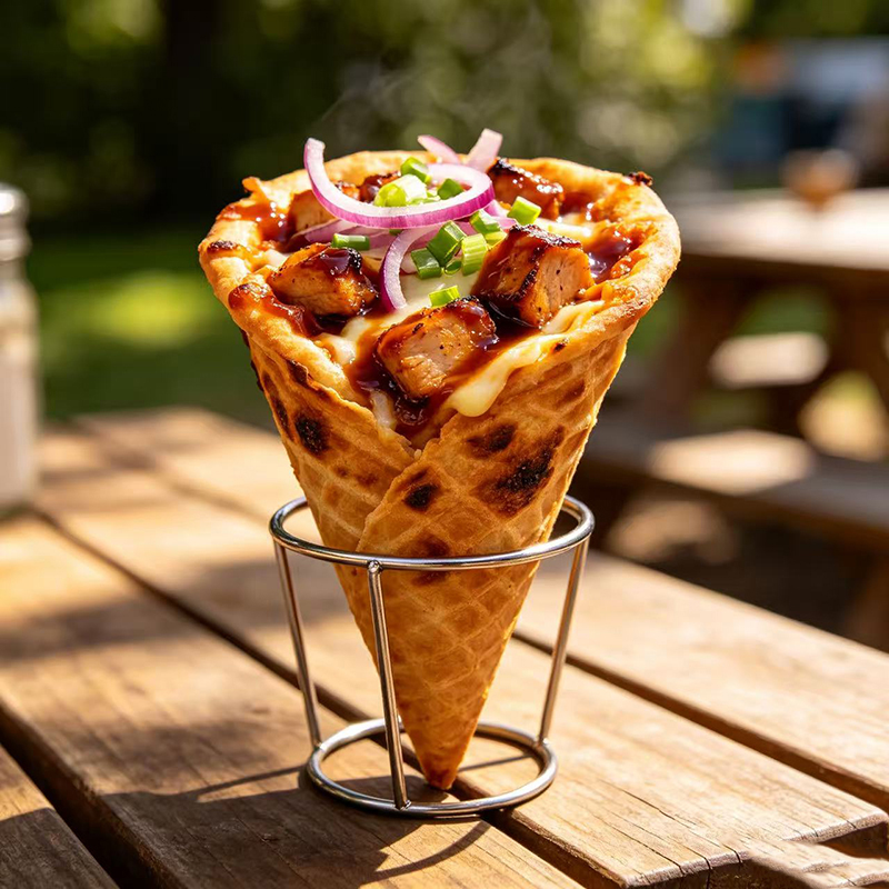Waffle Cone Maker - Essbare Kaffeetassen- und Teezubereitungsmaschine, Frische Pizza-Waffel-Maschine,