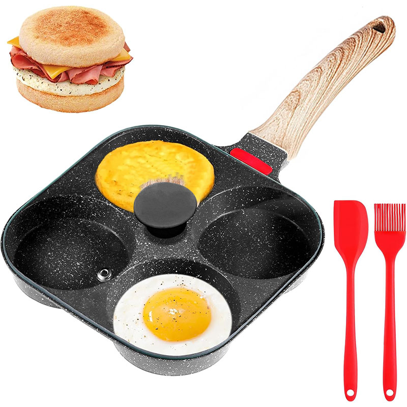 Mini Pancake Griddle - Bratpfanne für vertieftes Ei mit Deckel,