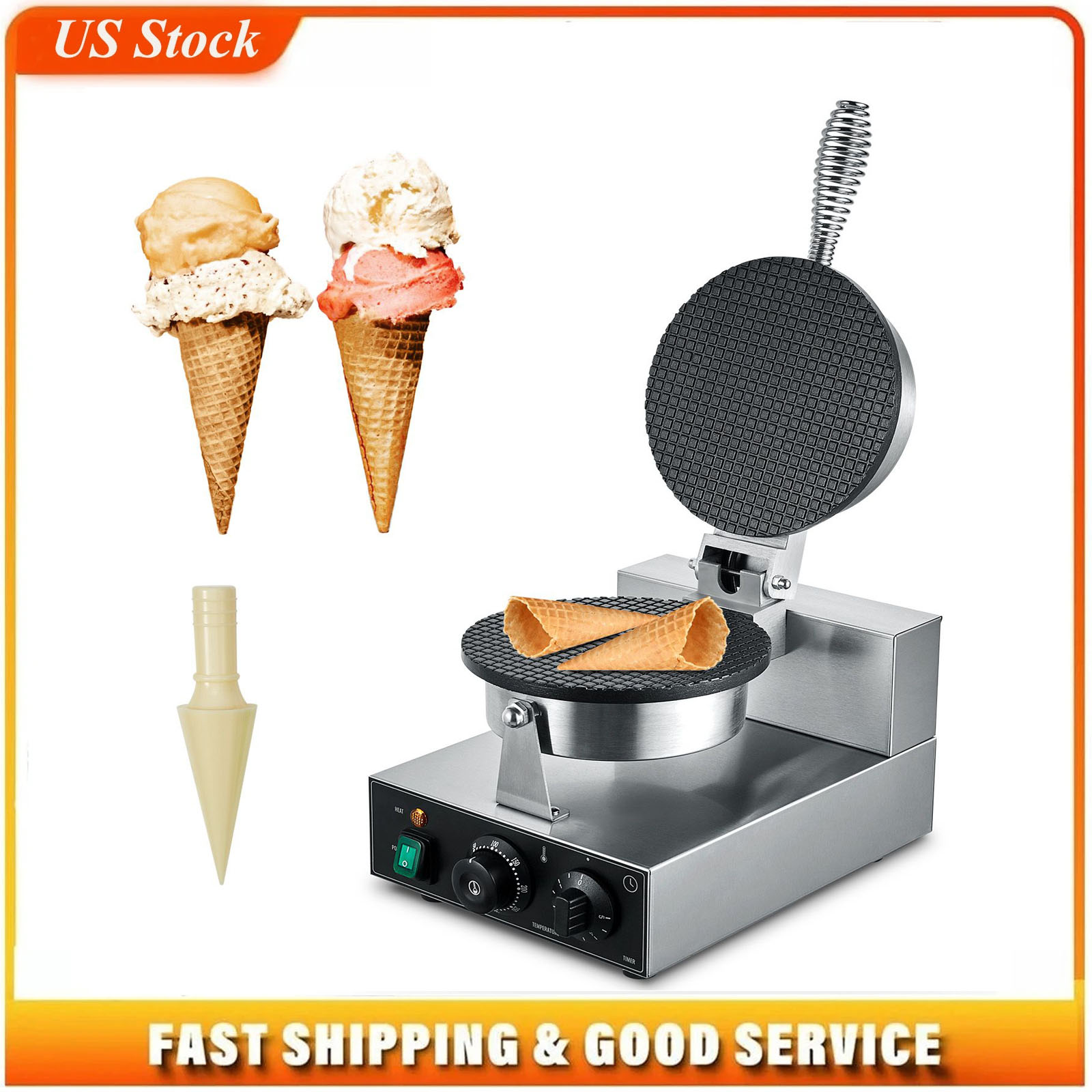 Elektrische Eiswaffelmaschine, – Waffle Cone Maker Bewertung und Preis